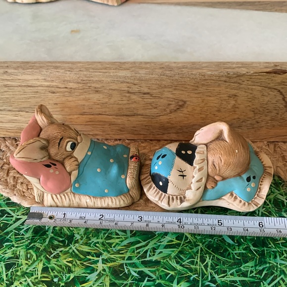 Vintage Pendelfin, Sleeping rabbit ceramic figurines set (4 pieces), EUC - Picture 13 of 15